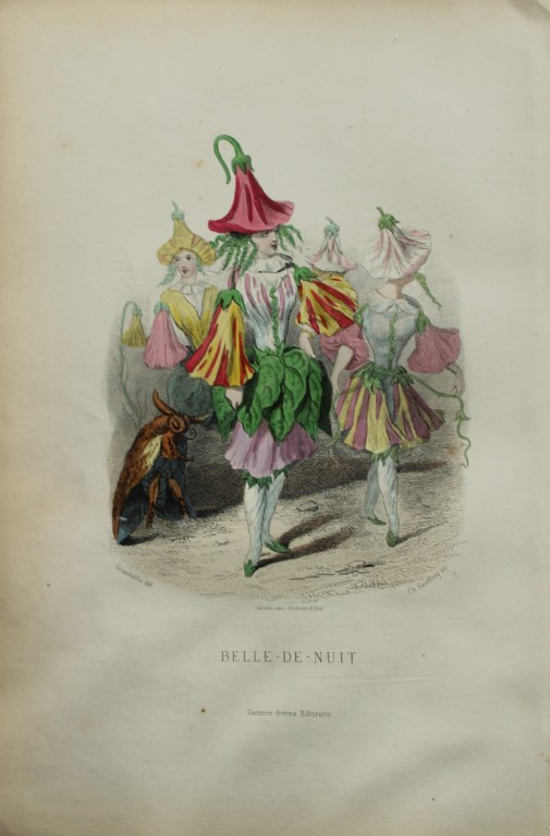 JJ Grandville - Lithograph of Les Fleurs Animees 1846