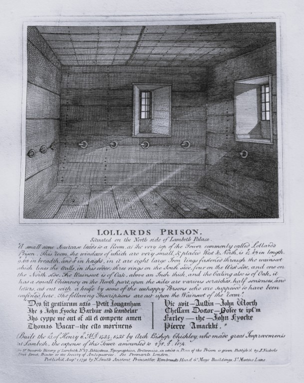 John Thomas Smith - Engraving of Lollards Prison, London 1791