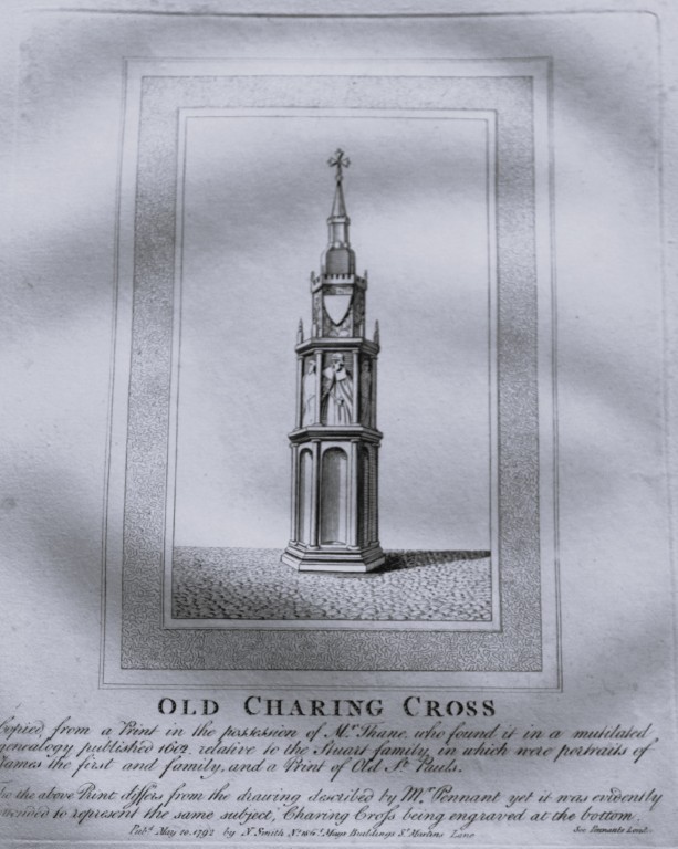John Thomas Smith - Engraving of Old Charing Cross, London 1791