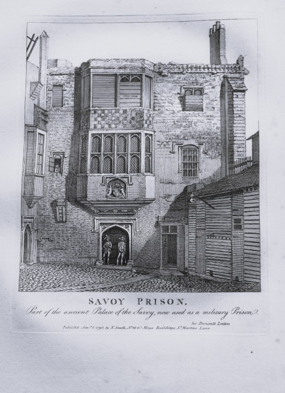 John Thomas Smith - Engraving of Savoy Prison, London 1791