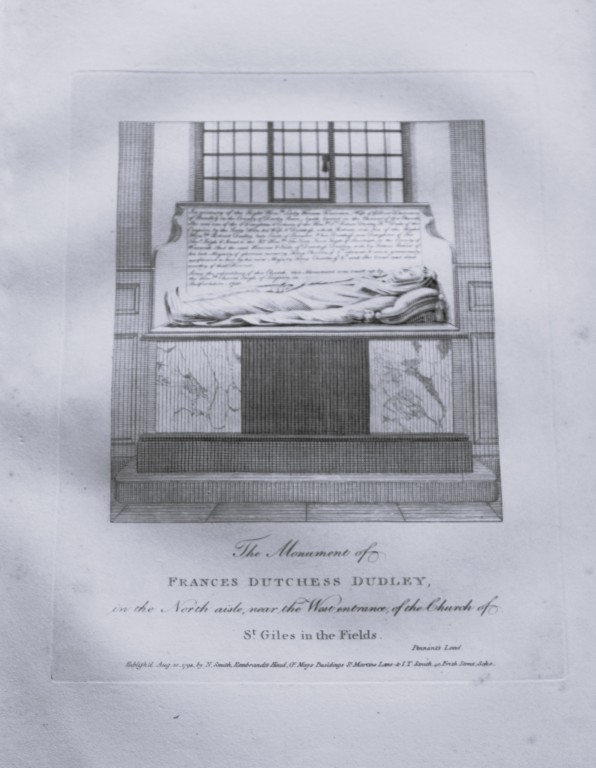 John Thomas Smith - Engraving of Frances, Duchess Dudley, London 1791