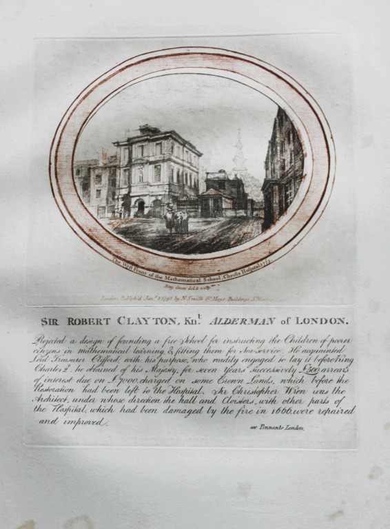 John Thomas Smith - Engraving of School at Christies Hospital, London 1791