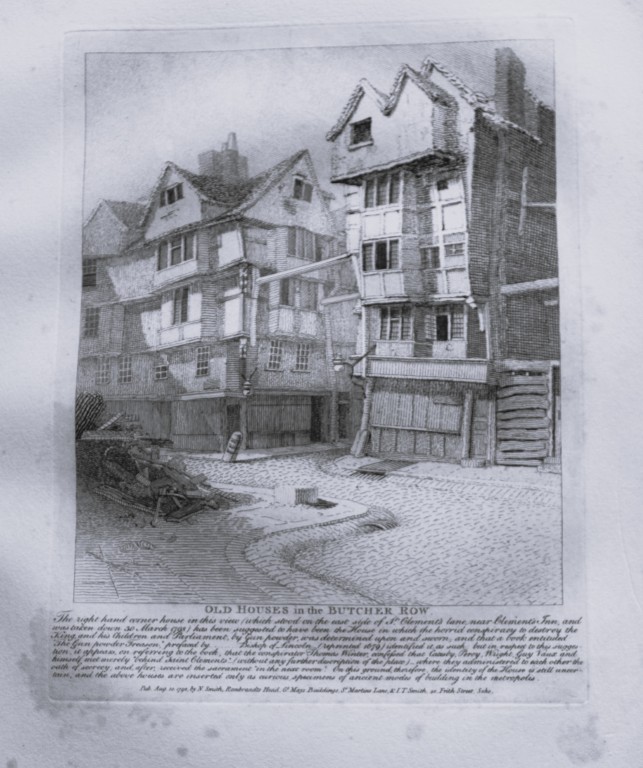 John Thomas Smith - Engraving of Butcher Row, London 1791