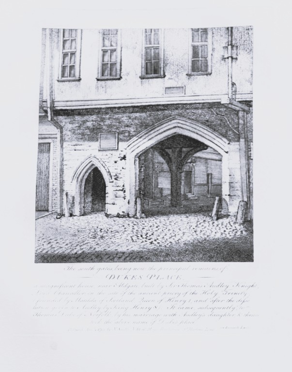 John Thomas Smith - Engraving of Dukes Place, London 1791