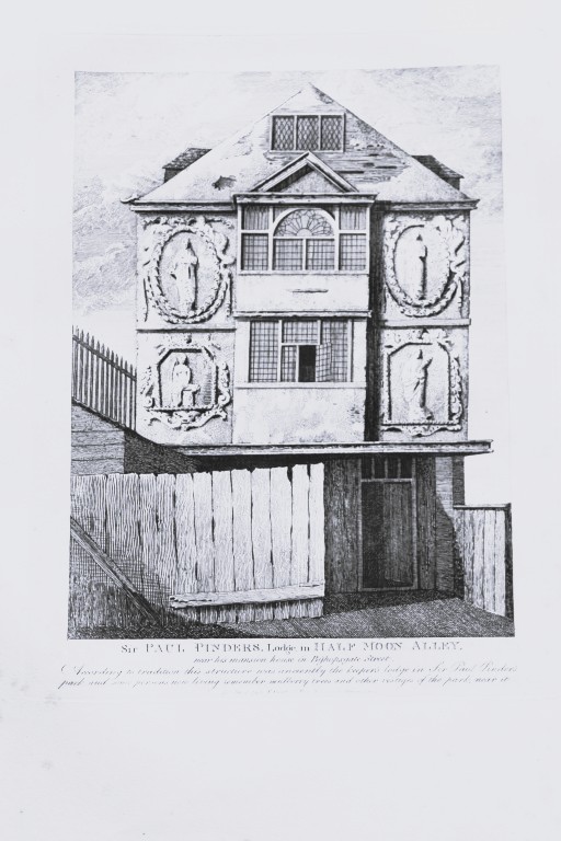 John Thomas Smith - Engraving of Half Moon Alley, London 1791