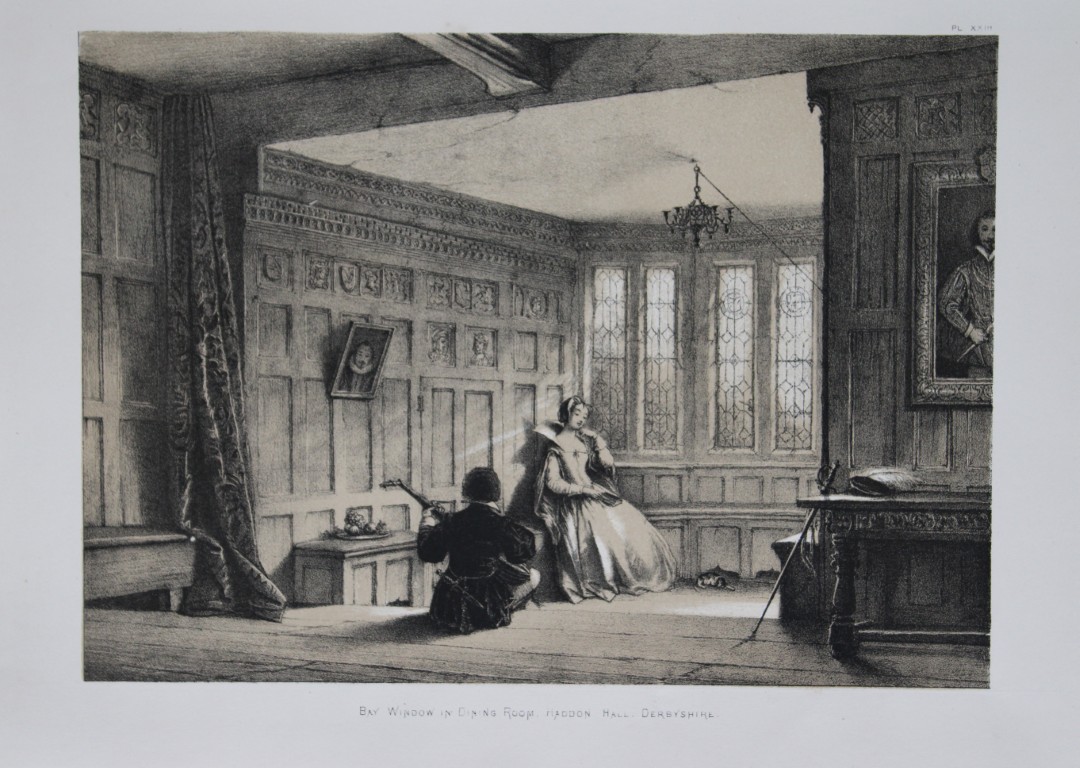 Nash J - Lithograph of Haddon Hall, Derbyshire  1869