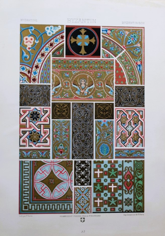 A Racinet - Lithograph of Byzantine designs 1873