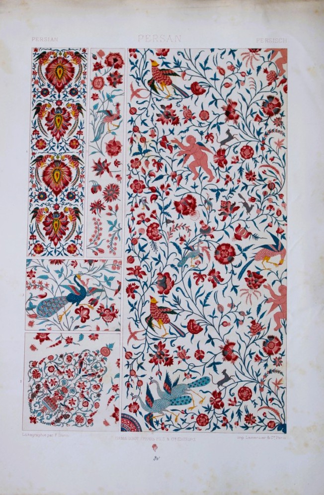 A Racinet - Lithograph of Persian designs 1873