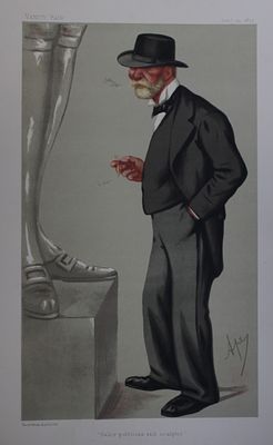 Admiral Rt Hon Lord Clarence Paget KCB - Sailor, politician and sculptor by Ape 1875. This print 