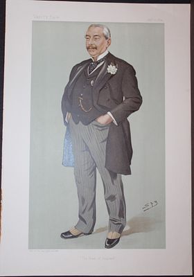 Albert George Sandeman - The Bank of England by Spy 1895. This print was drawn by the British 