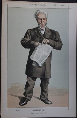 Alderman Andrew Lusk MP - Now I want to know by Coide 1871. This print was drawn by the French 