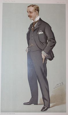 Alfred James Bethell - Go, Gas and Gold by Spy 1895. This print was drawn by the British artist 