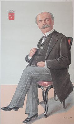 Baron Chaudron de Courcel - The French Ambassador by GUTH 1895. This print was drawn by the 