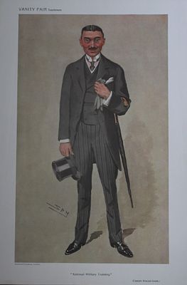 Captain T M H Kincaid-Smith MP - National Military Training by Spy 1909. This print was drawn by 