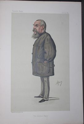 Captain Richard F Burton - The Arabian Nights by Ape 1885. This print was drawn by the Italian 