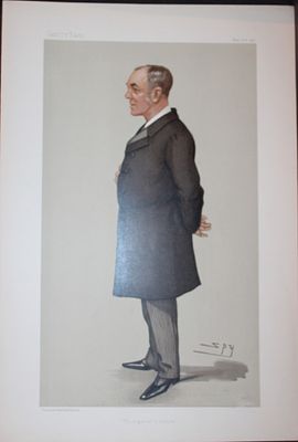 Captain Sir Alfred Jephson - The Imperial institute by Spy 1897. This print was drawn by the 