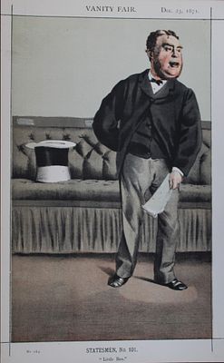 GAF Cavendish-Bentinck MP - Little Ben by Coide 1871. This print was drawn by the French artist 