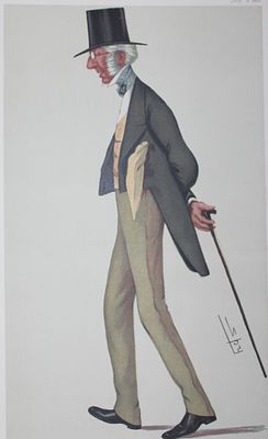 Charles Cox CB - Colonial by Spy 1881. This print was drawn by the British artist Sir Leslie 
