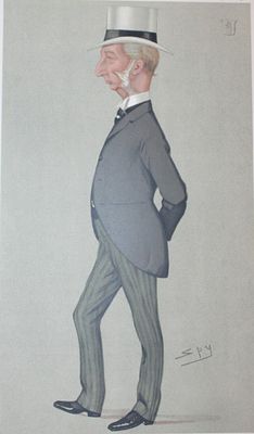 Sir Charles Dalrymple - Ipswich senior by Spy 1892. This print was drawn by the British artist 