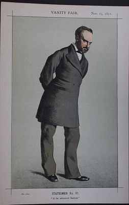 Sir Charles Dilke, 2nd Baronet MP - A far advanced Radical by Coide 1871. This print was drawn 