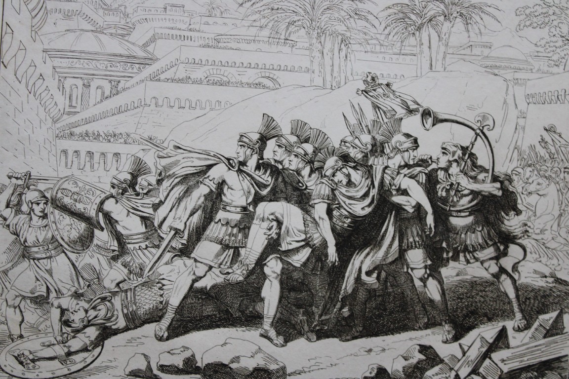 B Pinelli - Gioseffo Flavio urges  surrender from Istoria Romano 1821