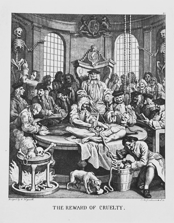 W Hogarth - 4 engravings of the Stages of Cruelty by Riepenhausen 1820
