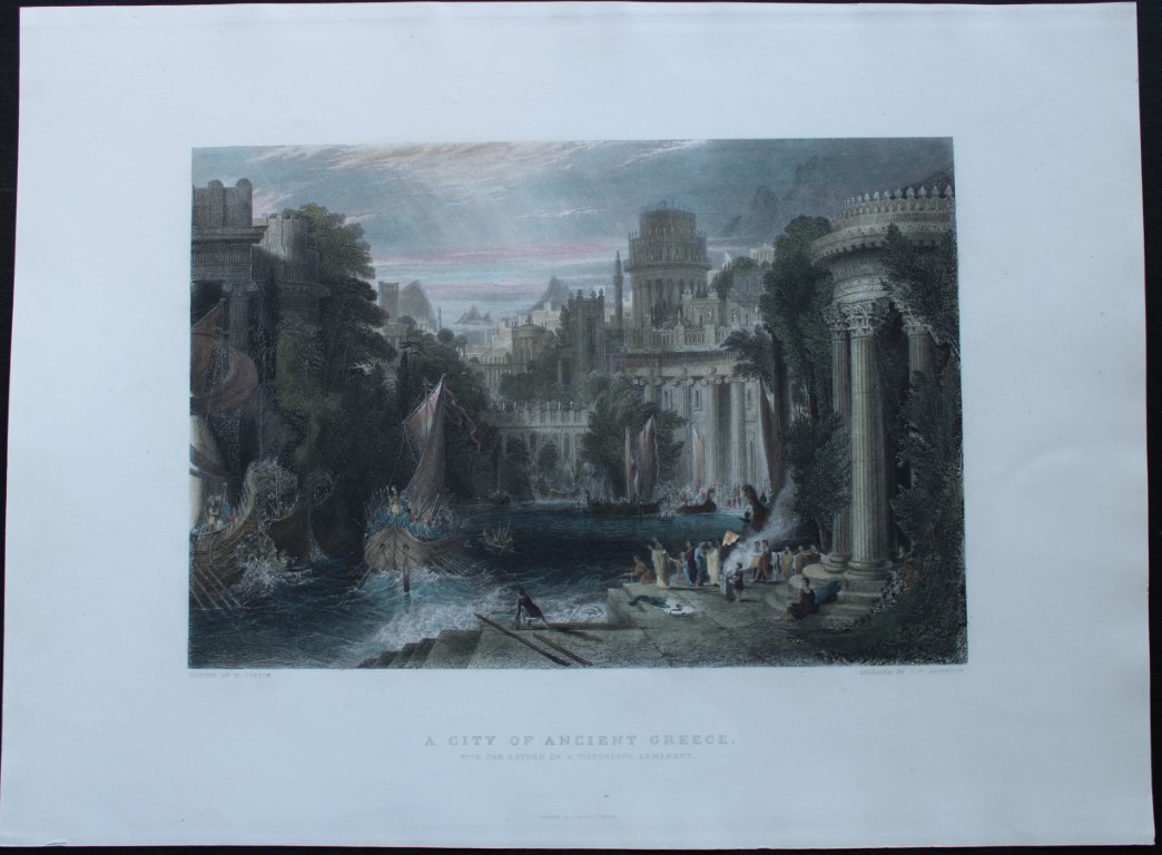 William Linton - A City of Ancient Greece engraved by JW Appleton c1890
