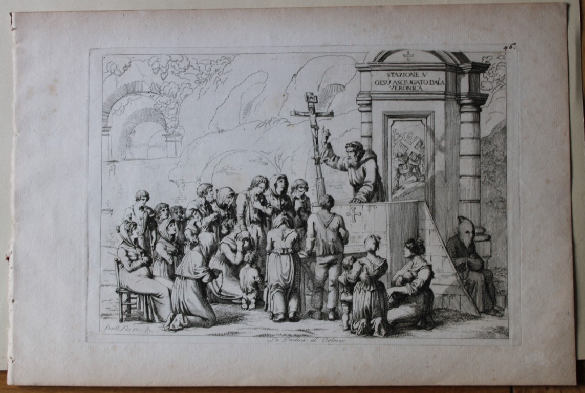 La Predica al Coloseo by B Pinelli from Costumi Pittoreschi 1809