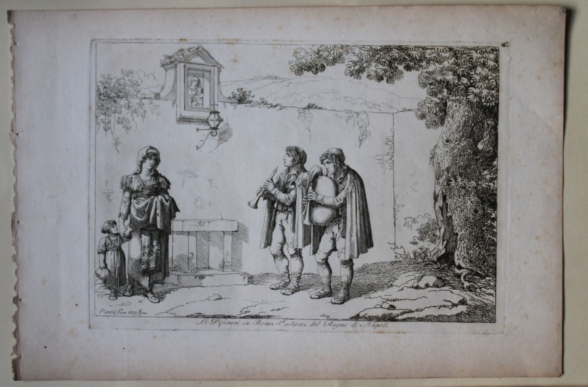 Li Piferari in Roma by B Pinelli from Costumi Pittoreschi 1809