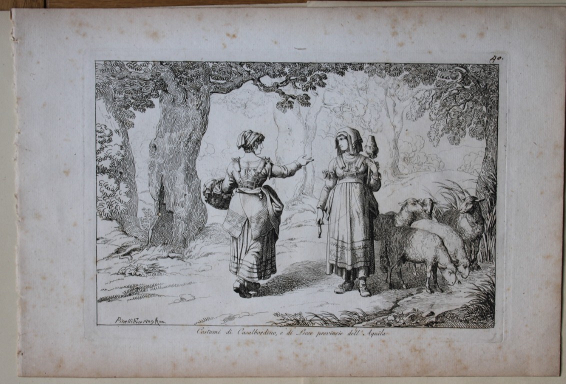 Costumi di Casalbordino by Pinelli from Costumi Pittoreschi 1809