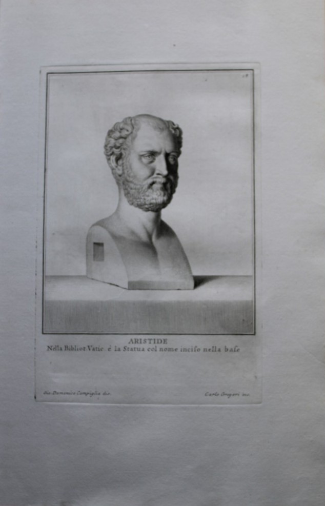 Giovanni Campiglia- Bust of Aristides by PA Pazzi 1741