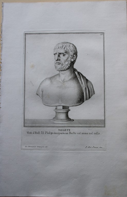 Giovanni Campiglia- Bust of Thales by PA Pazzi 1741