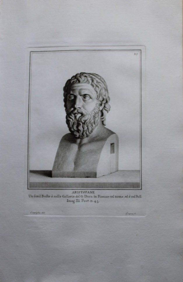 Giovanni Campiglia- Bust of Aristofanes by Carlo Gregori 1741