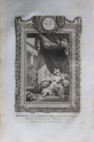 Metz - Delilah after cutting Samson's hair engraved by Collier 1785