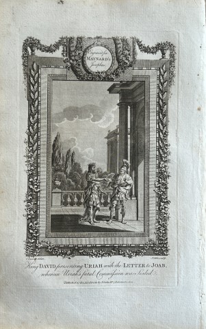 Graves - King David and Uriah engraved by Noble 1785