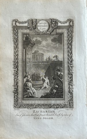Metz -  Zachariah stoned to death engraved by Collyer 1785