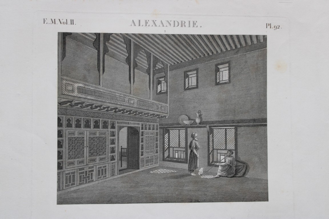 Description de l'Egypte - House interior, Alexandria 1820-29