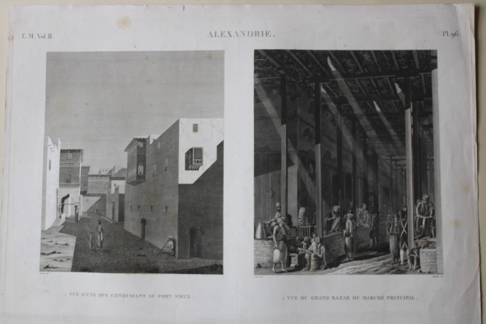 Description de l'Egypte - Grand Bazaar, Alexandria 1809