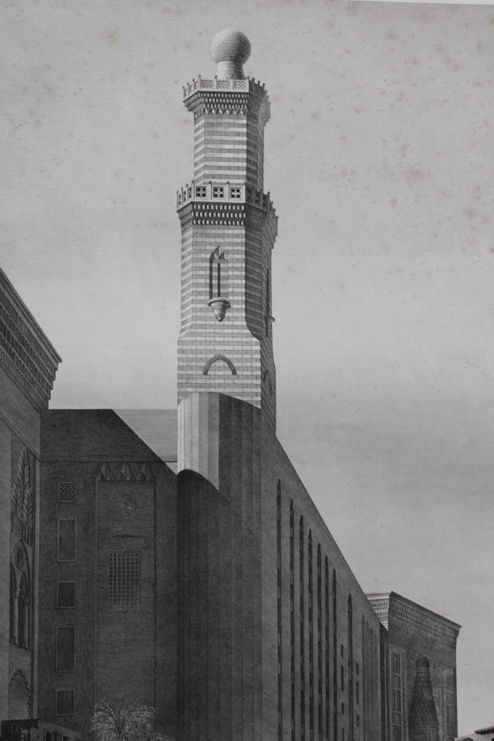 Description de l'Egypte - Sultan Hasan's mosque, Cairo 1820-29