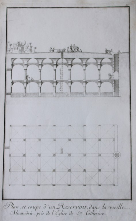 Plan of reservoir in Alexandria by Capt FL Norden 1792