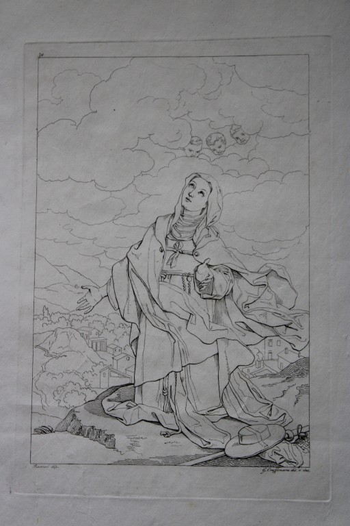 Giuseppe Craffonara - Engraving of papal paintings 1820