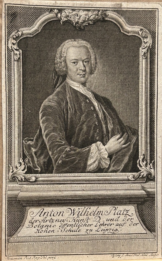 Sysang - Engraving of Anton Wilhelm Platz,  professor at the University of Leipzig