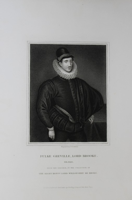 Edward Lodge - Fulke Greville engraved by  J Cochran 1835