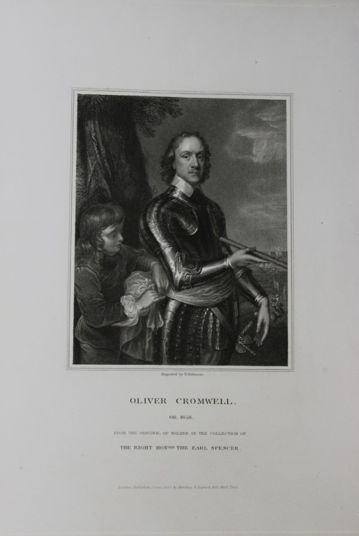 Edward Lodge - Oliver Cromwell engraved by H Robinson 1835