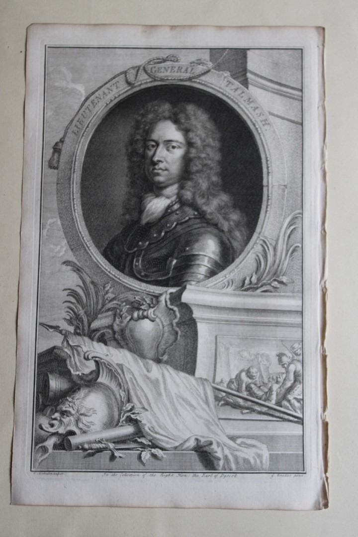 Jacobus Houbraken - Rare engraving of General Talmach 1747