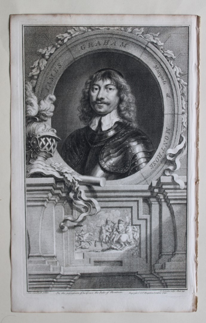 Jacobus Houbraken - Rare engraving of Marquess of Montrose 1747