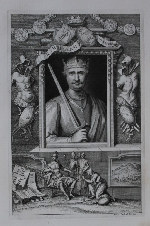 George Vertue - Rare folio engraving of William the Conquerer 1736