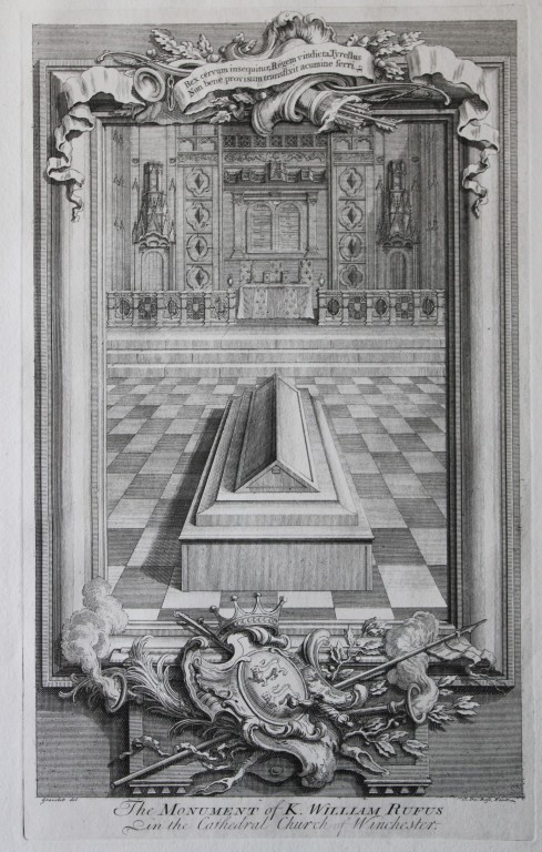 George Vertue - Rare folio engraving William (Rufus) II 1736