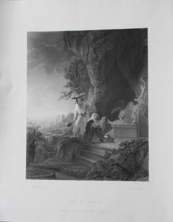 Rembrandt - Noli me tangere engraved by G Levy 1857
