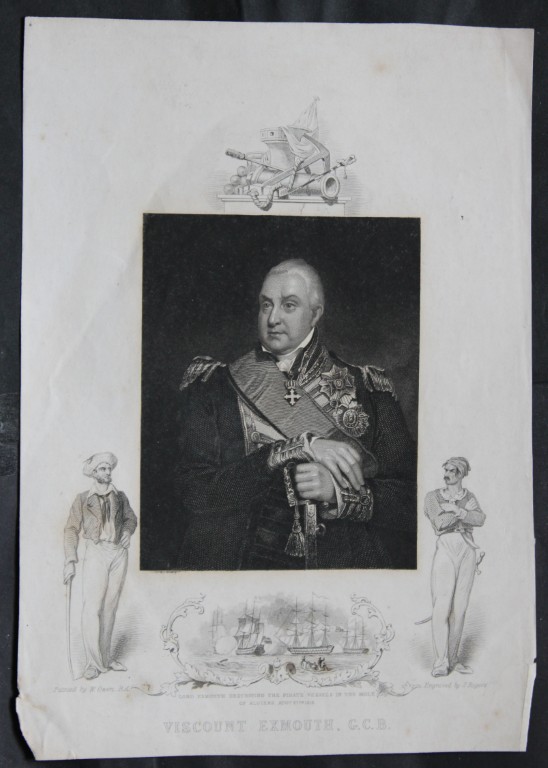 W Owen RA - Engraving of Viscount Exmouth by J Rogers c1830
